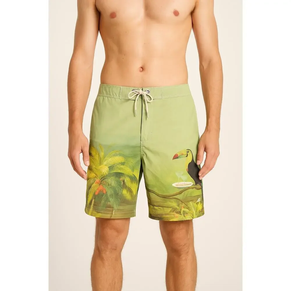 Tommy Bahama Relax Green Toucan Swim Trunks Size 38